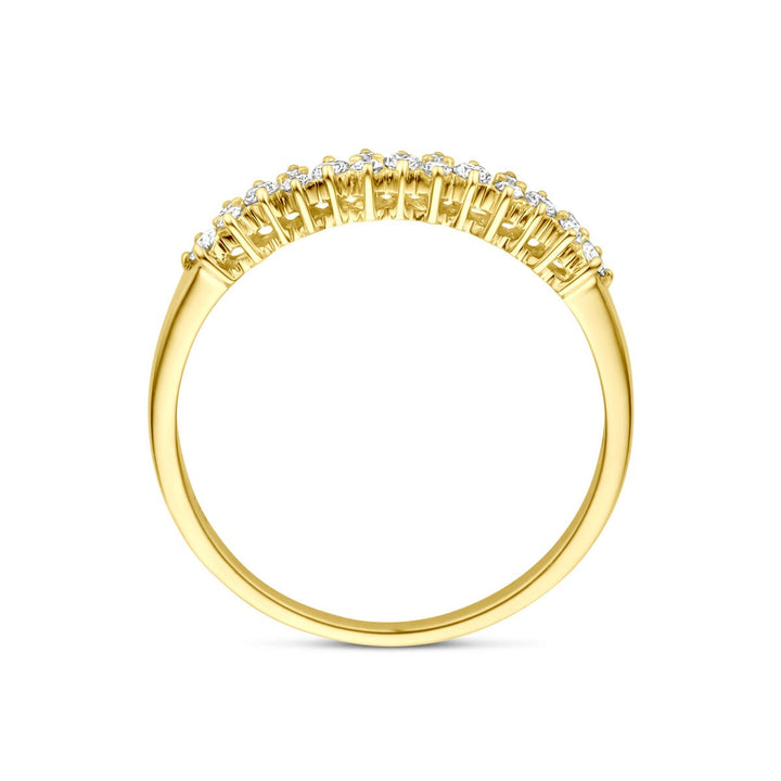 14k gouden damesring met diamant – 0.24 ct, 3,5 mm