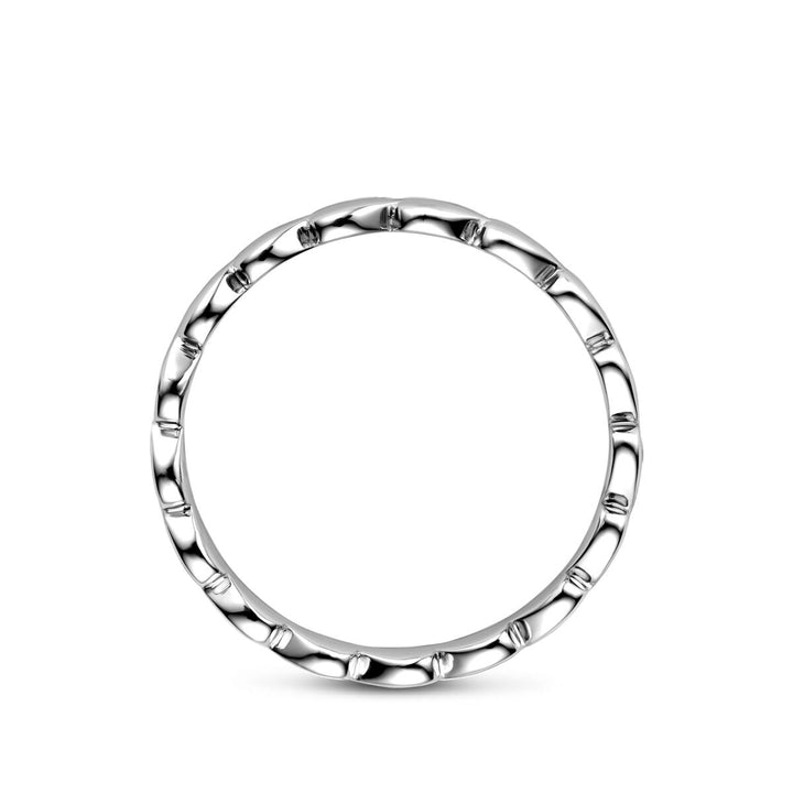 Zilveren damesring met hartjes – gerhodineerd 925 zilver