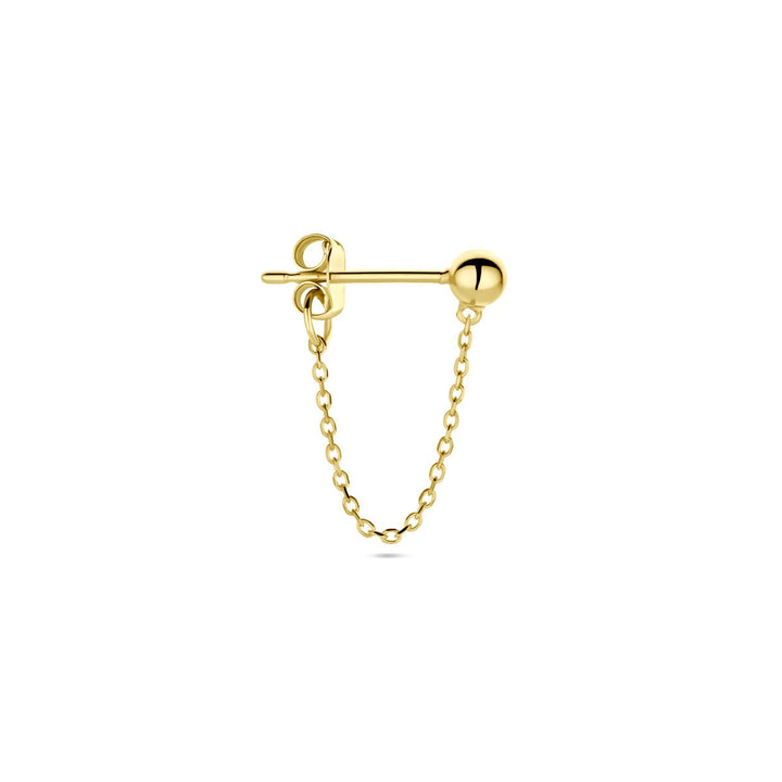 ear stud ball per piece 14K yellow gold