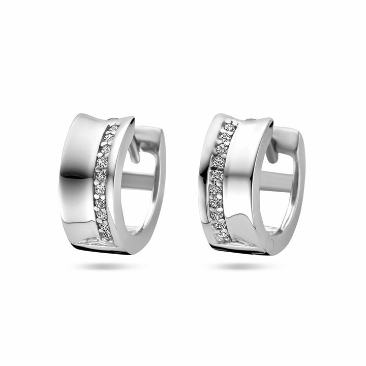 drop earrings zirconia silver rhodium plated