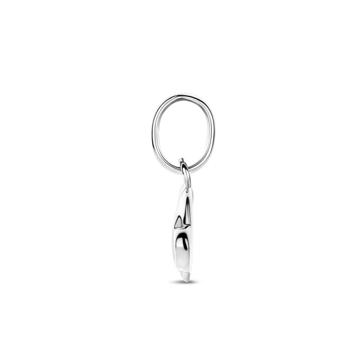 Zilveren kinderhanger hart met rode emaille – liefdevol detail