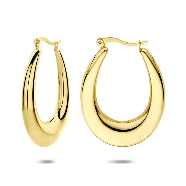 Goudkleurige stalen oorringen 43x6mm