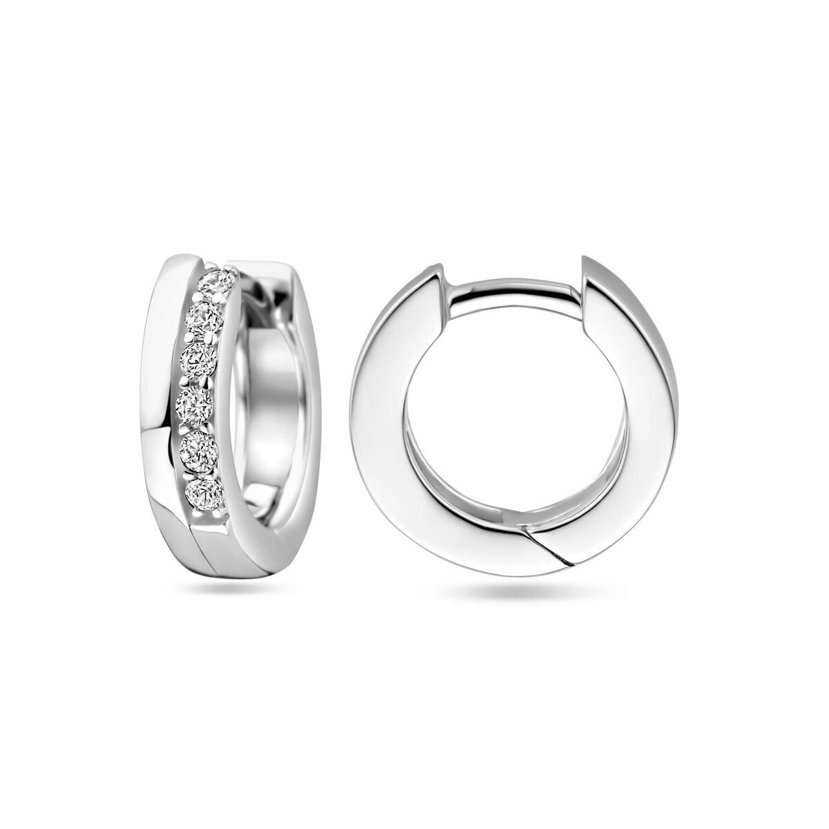 drop earrings zirconia silver rhodium plated