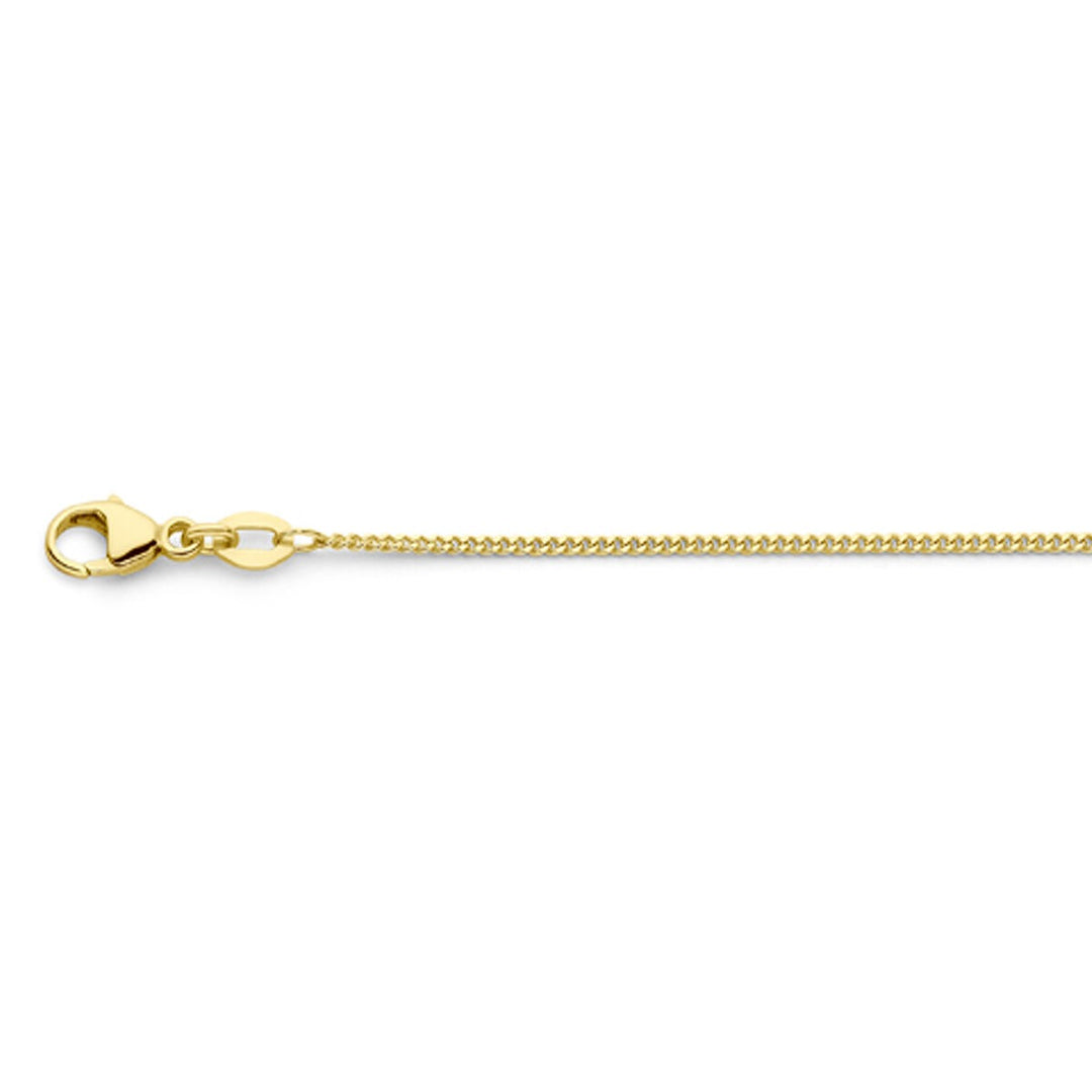 necklace gourmette 4-sided cut 1.2 mm 41 - 43 - 45 cm 18K yellow gold