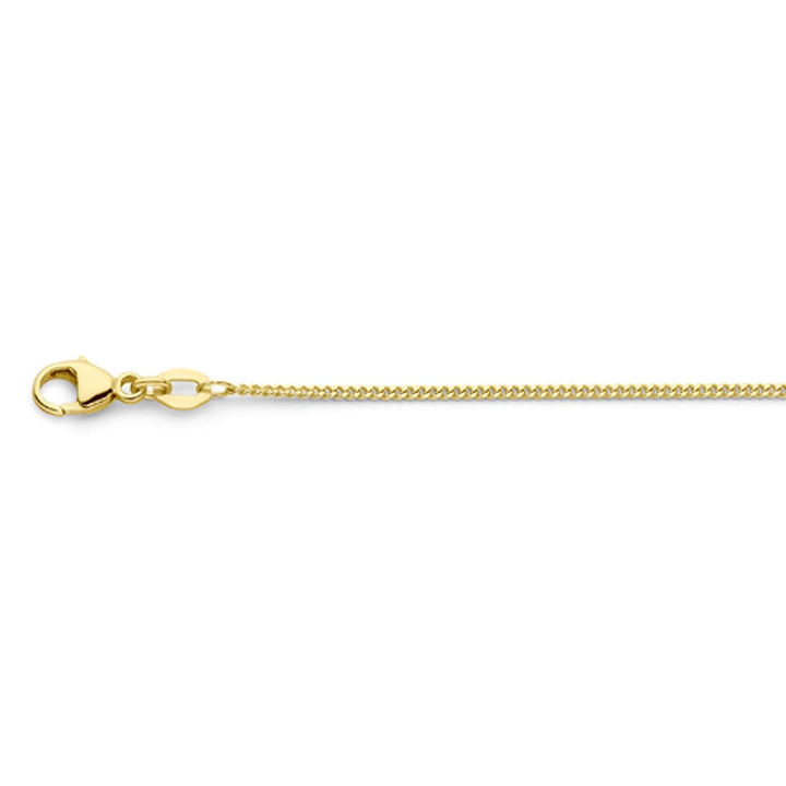 necklace gourmette 4-sided cut 1.2 mm 41 - 43 - 45 cm 18K yellow gold