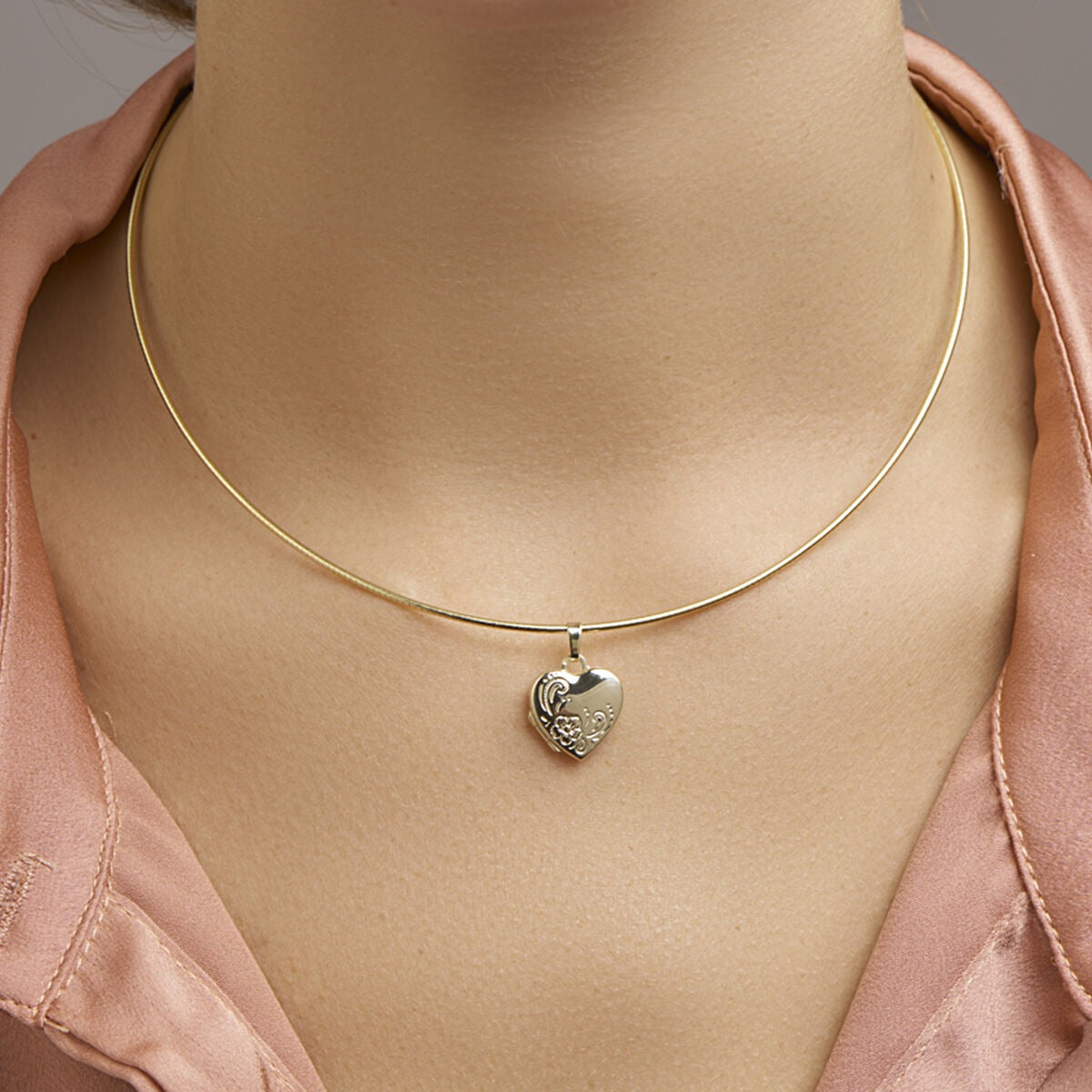 14k Geelgouden hart medaillon