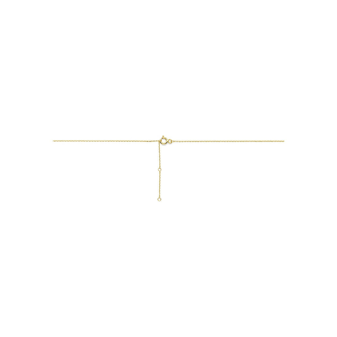 9k Geelgouden collier met kruis