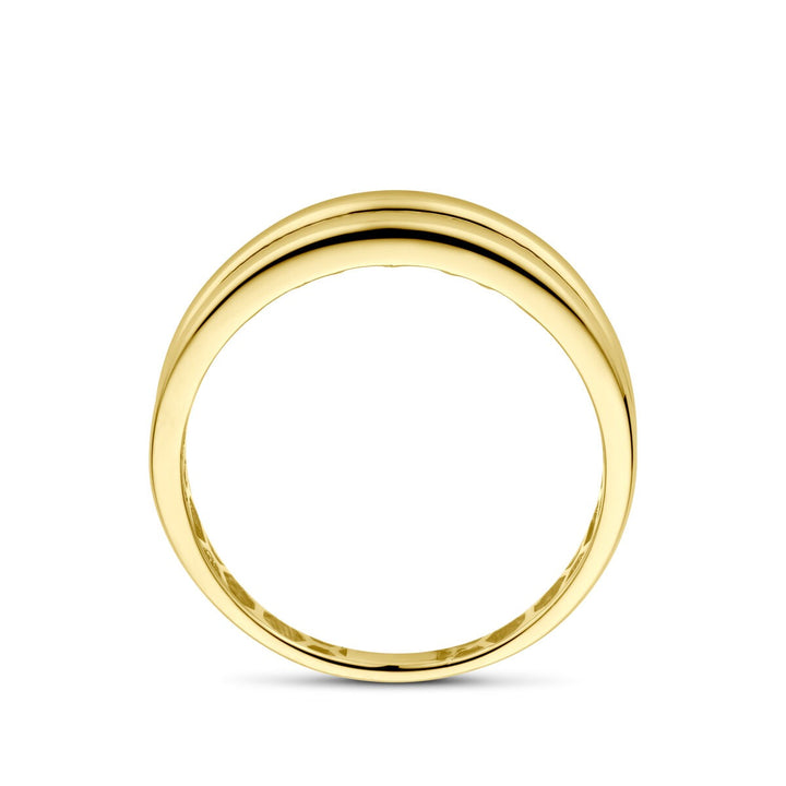 Gouden damesring met zirkonia – 14k geelgoud