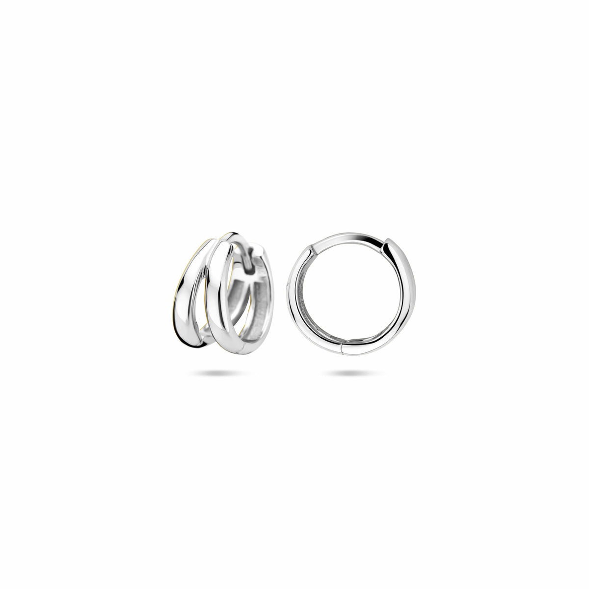 Zilveren klapoorringen – gerhodineerd 925 zilver, 10 x 6 mm