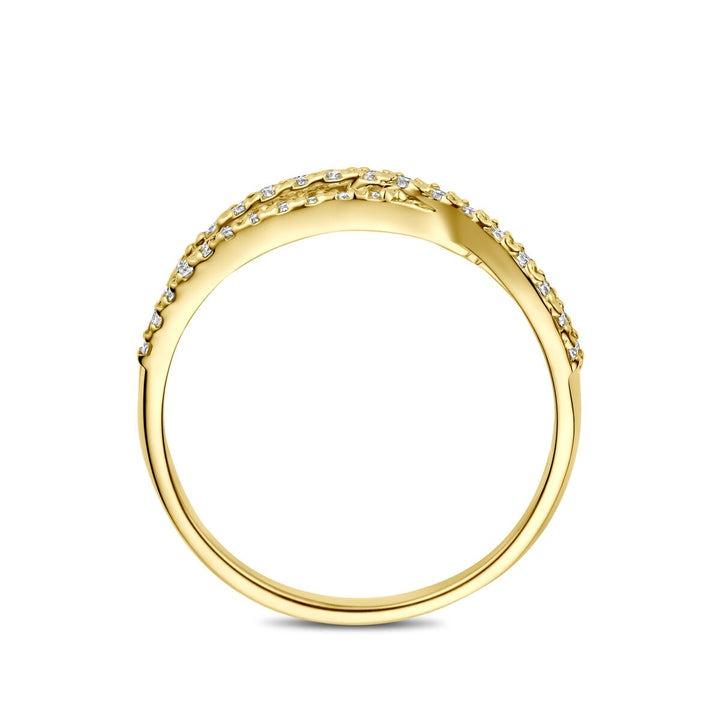 14k Geelgouden ring met lab grown diamant