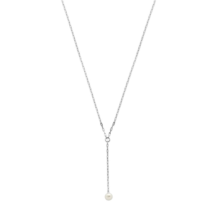 y-collier parel 1,7 mm 45 + 3 cm zilver gerhodineerd