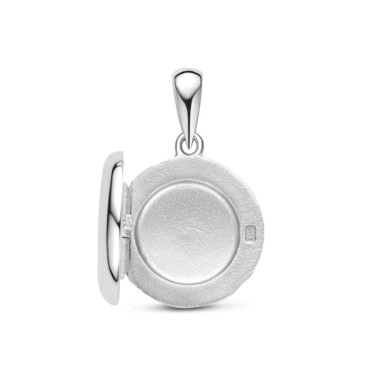 Gerhodineerd 925k zilveren rond medaillon