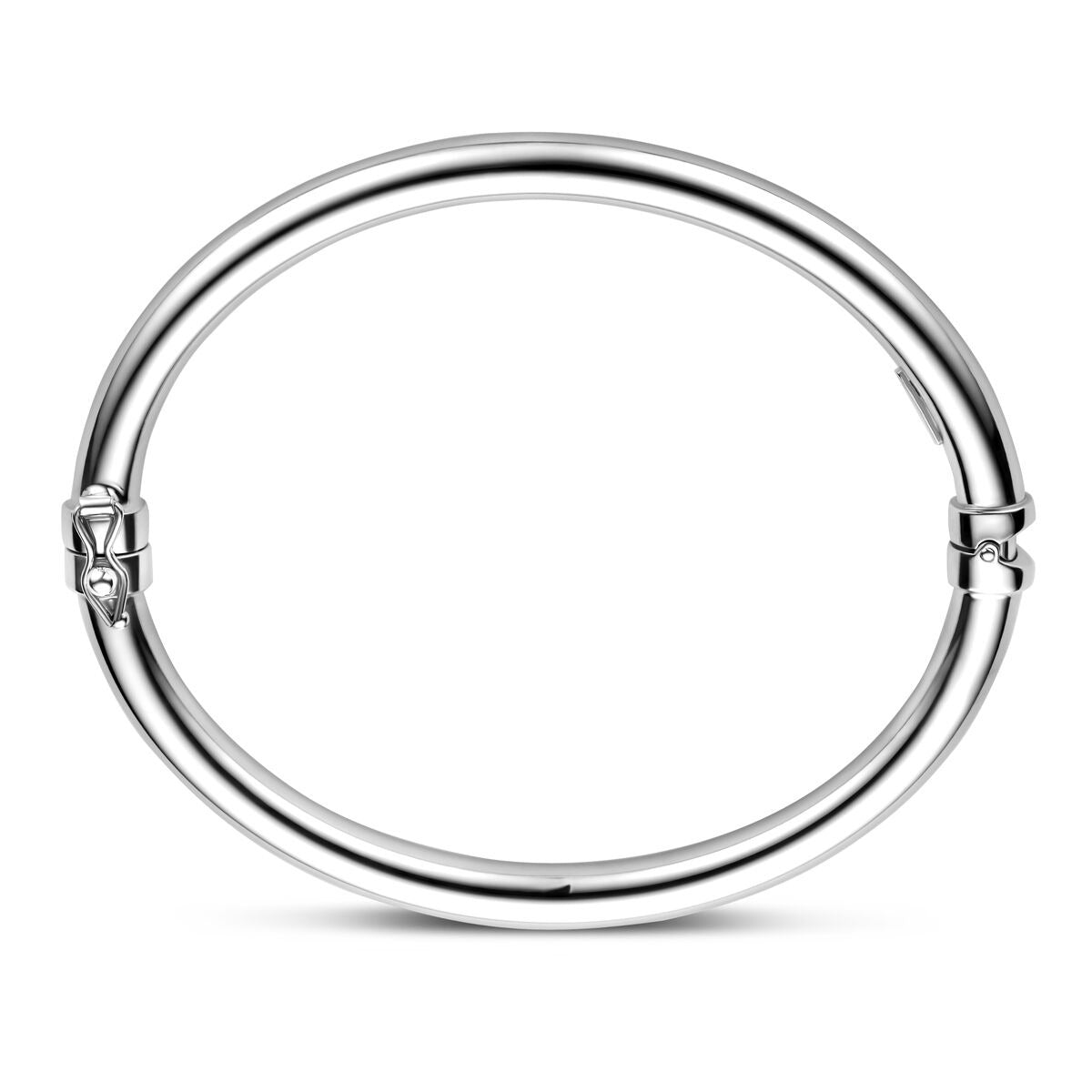 Gerhodineerd zilveren bangle armband dames