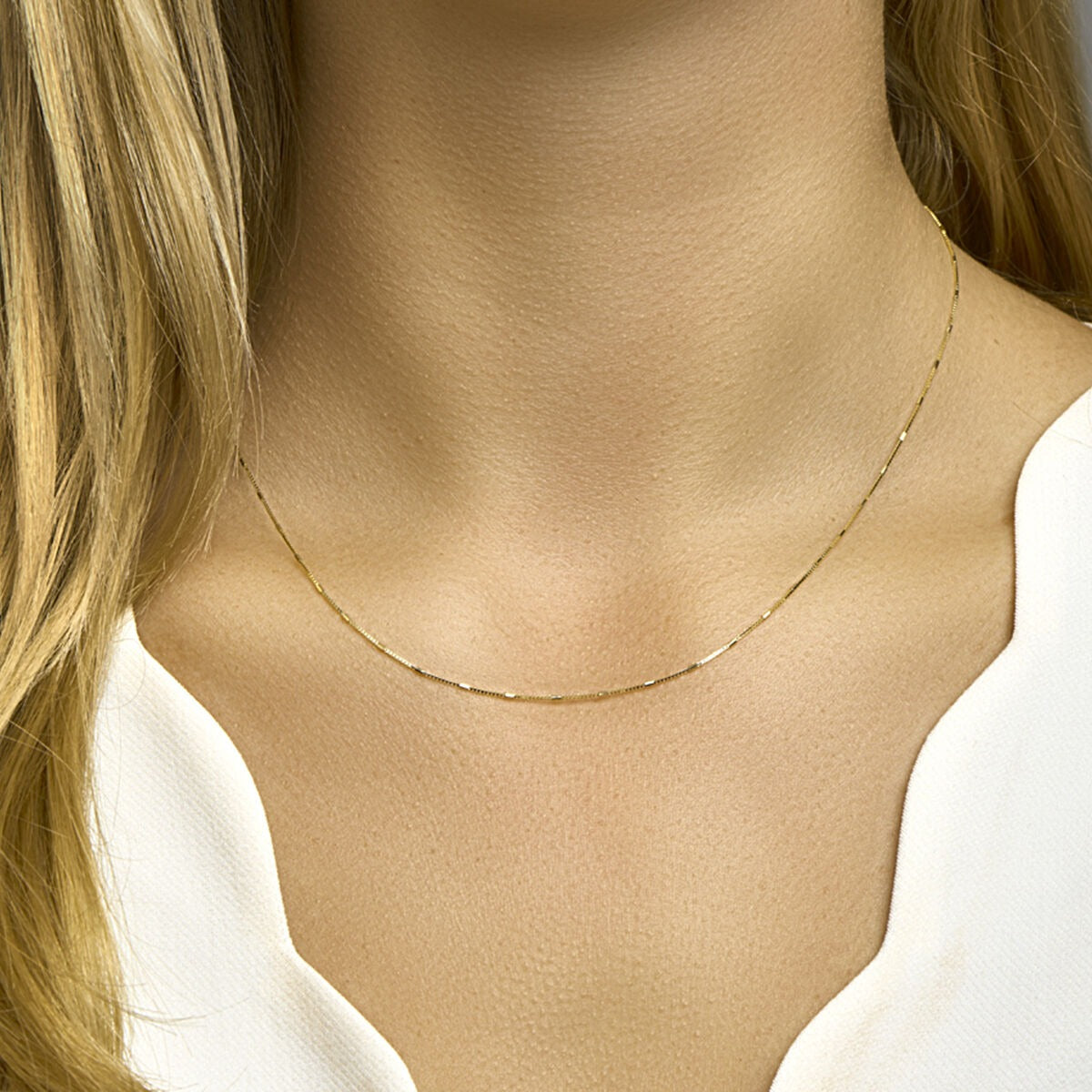 Gouden venetiaans collier met staafjes – 14k