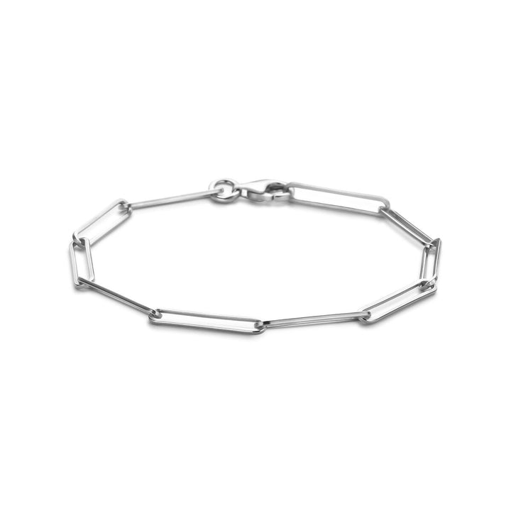 Zilveren dames armband gerhodineerd anker schakel 3,6 mm 19,5 cm