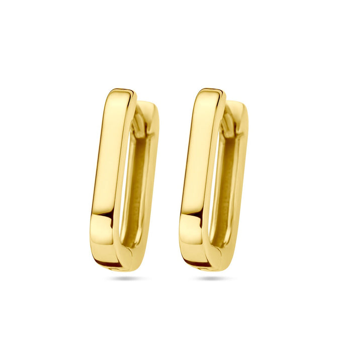 drop earrings paper clip 14K yellow gold