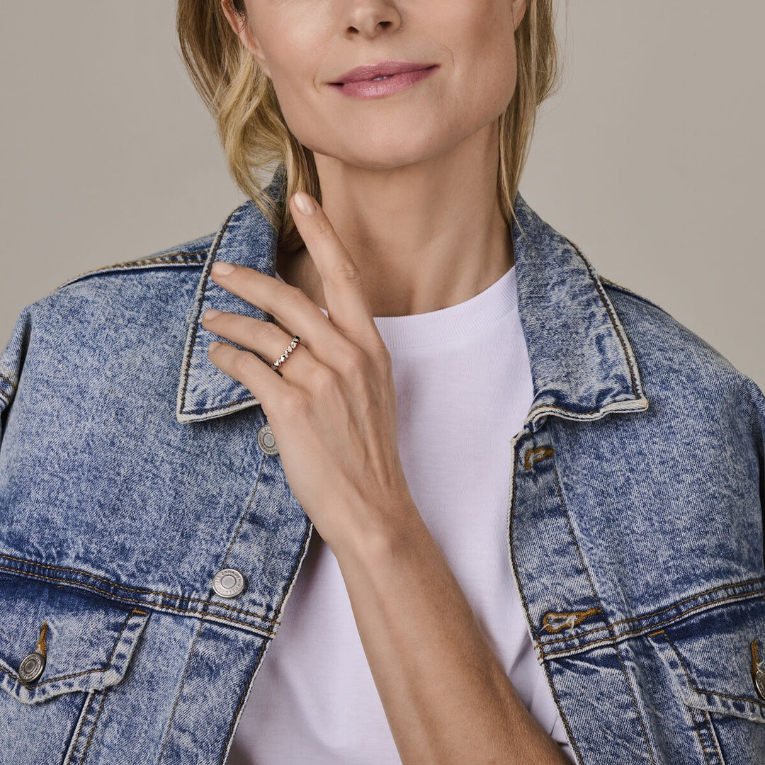 Gerhodineerd 925 zilveren ring met hartje