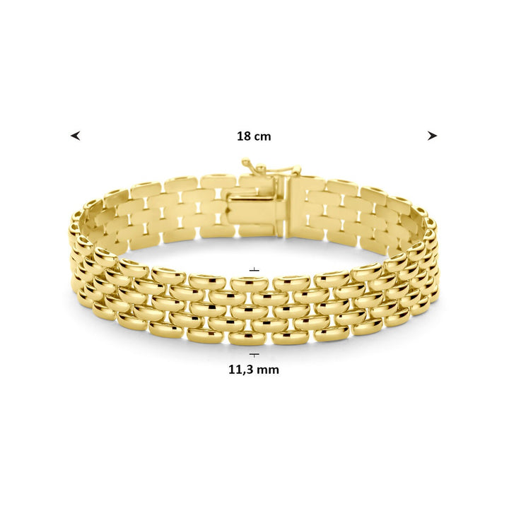 14k geelgouden panter schakel armband – dames armband