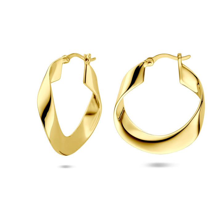 Vergulde zilveren oorringen – 925 zilver met geelgoudkleurige plating 25 mm