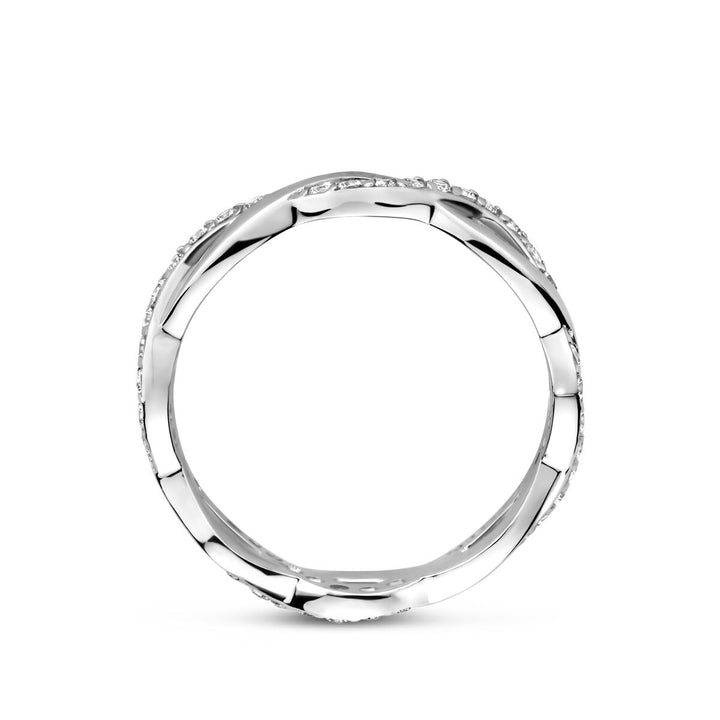 Zilveren ring met zirkonia – 5mm breed