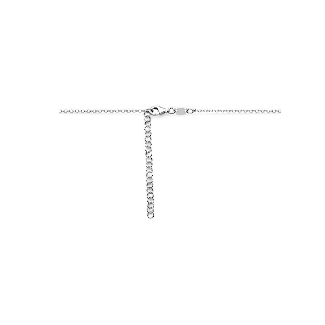 Zilveren ketting met dubbele hartjes – gerhodineerd anker collier