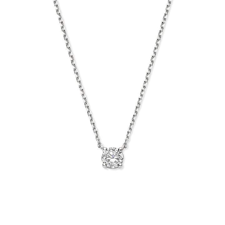 zirconia necklace 40 - 42 - 44 cm 14K white gold