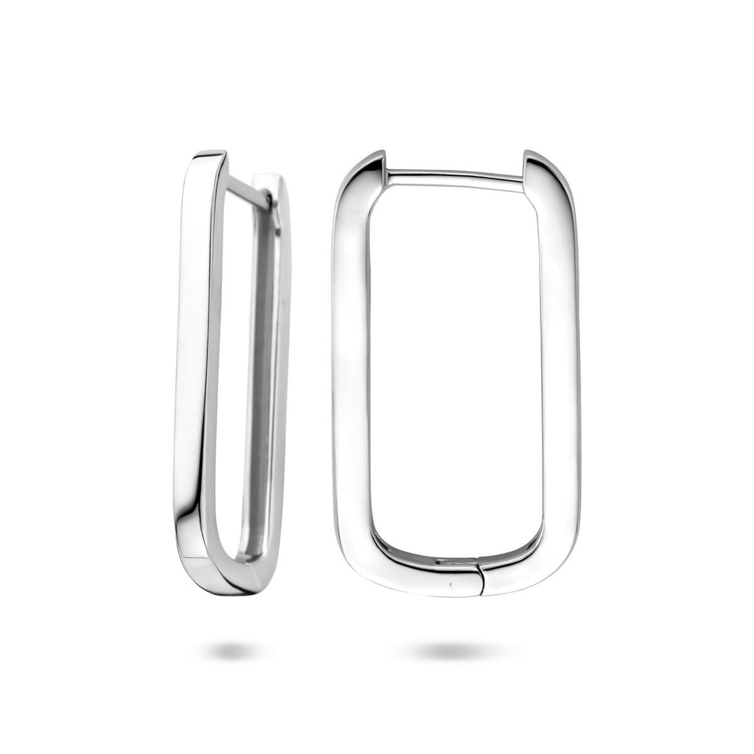 Gerhodineerd zilveren klapoorringen 2.5 mm