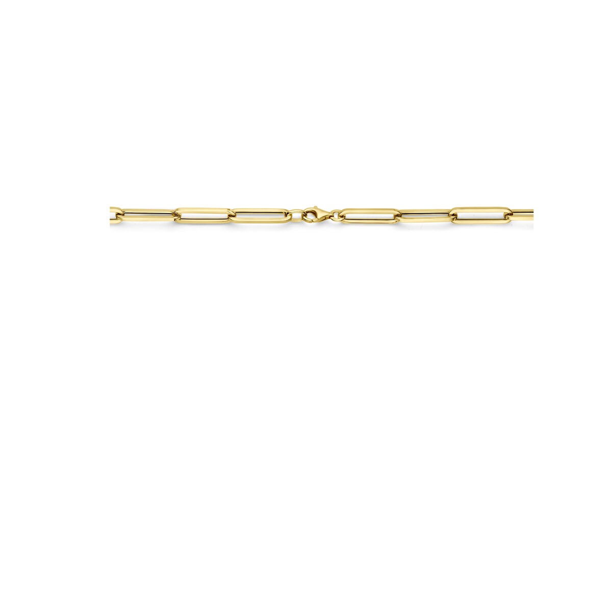 9k gouden paperclip ketting – 45 cm