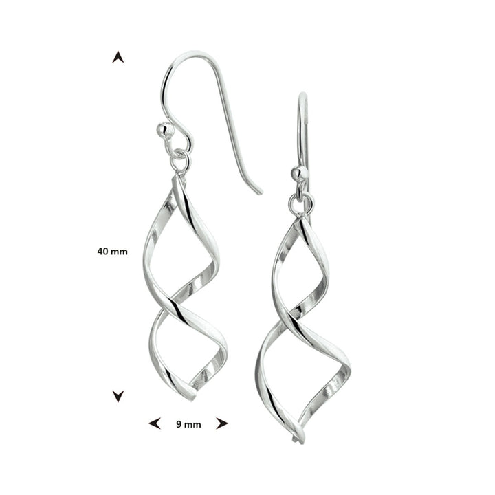 Ohrringe mit französischem Haken, Silber rhodiniert