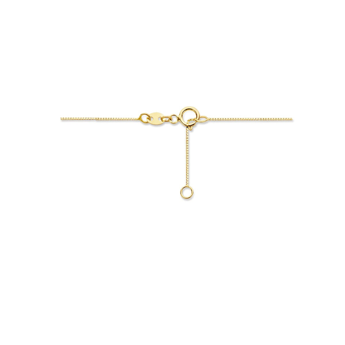 necklace zirconia 40 + 2 cm 14K yellow gold