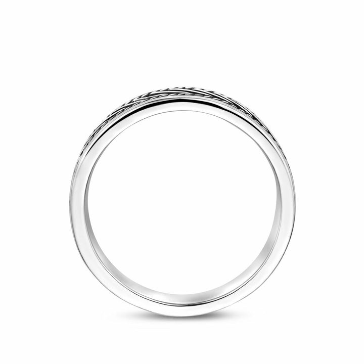 Zilveren herenring geoxideerd – 10mm breed