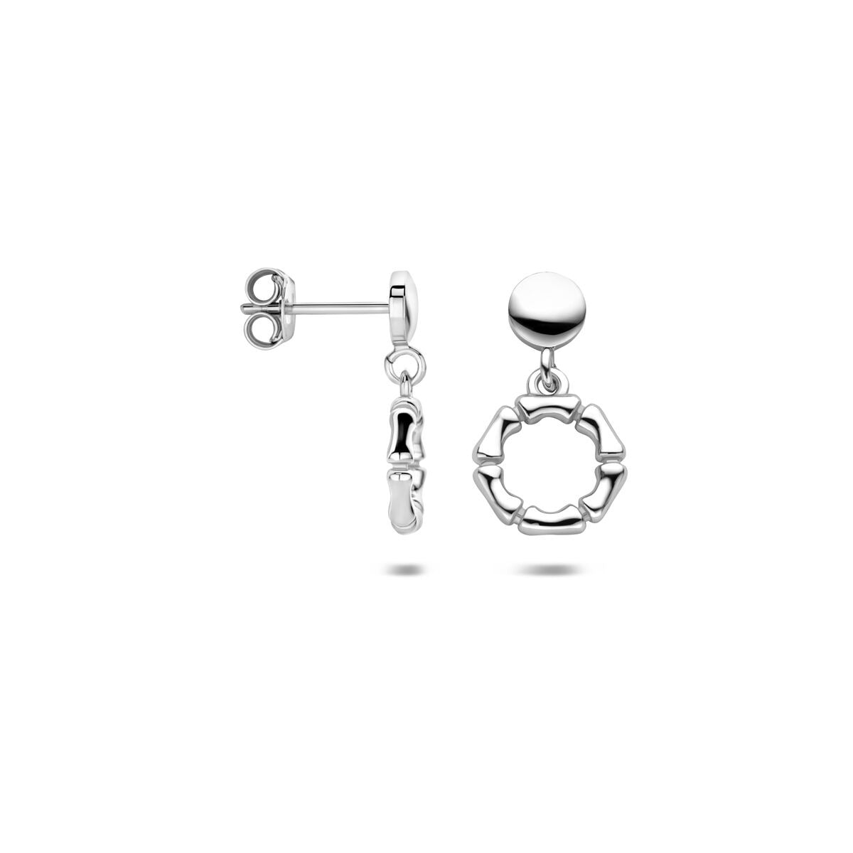 Zilveren dames oorhangers – gerhodineerd 925 zilver 18 mm