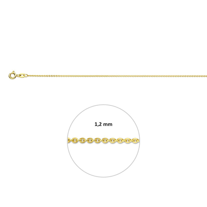 9k Gouden Ketting Zonder Hanger Anker