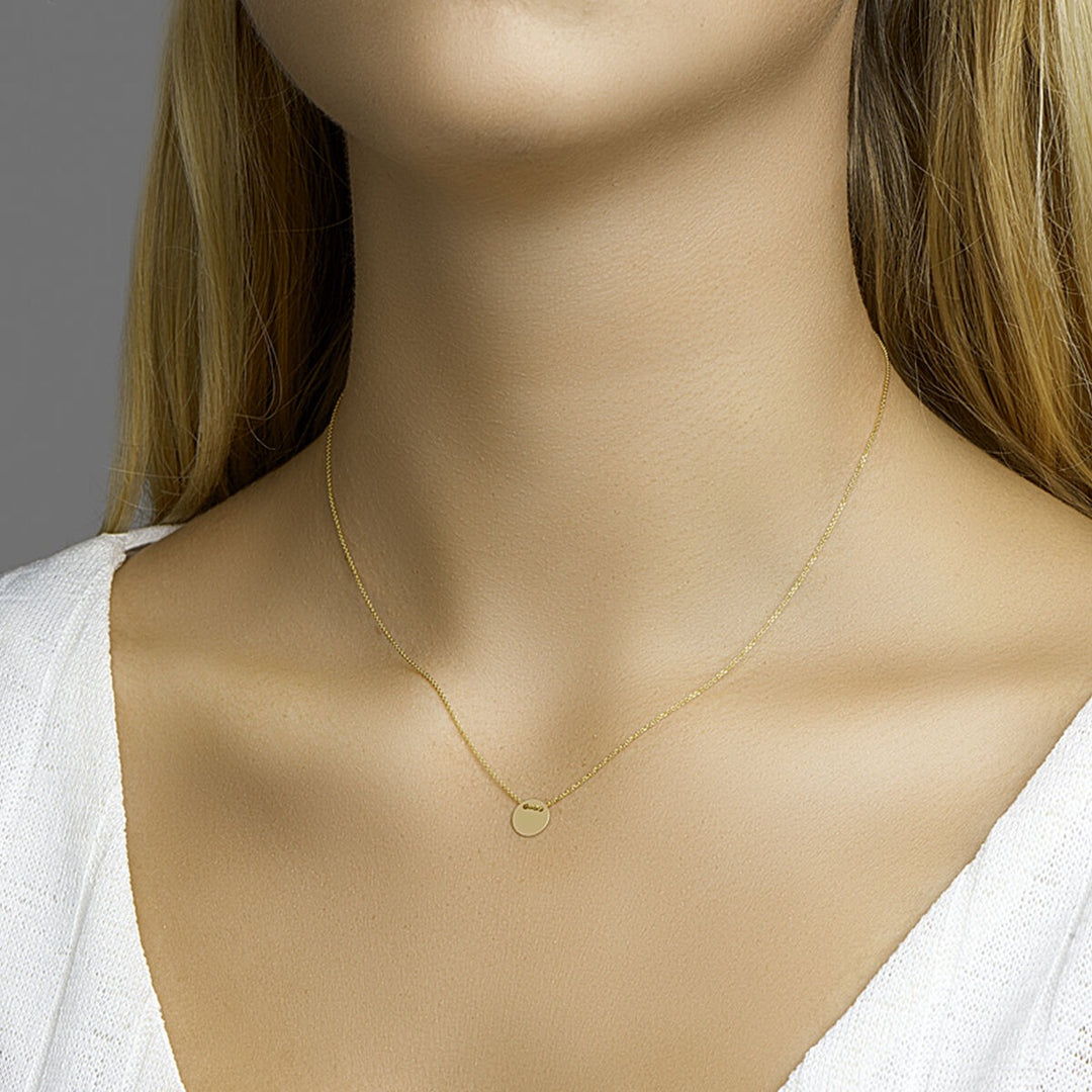 engraving necklace round 40 - 42 cm 14K yellow gold