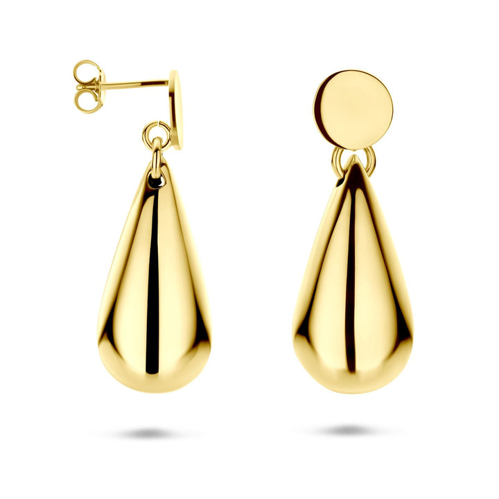 Verguld zilveren oorhangers druppelvorm – 41 mm
