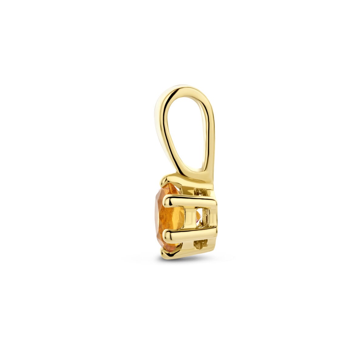 14k geelgouden hanger met citrien – geboorte sieraad
