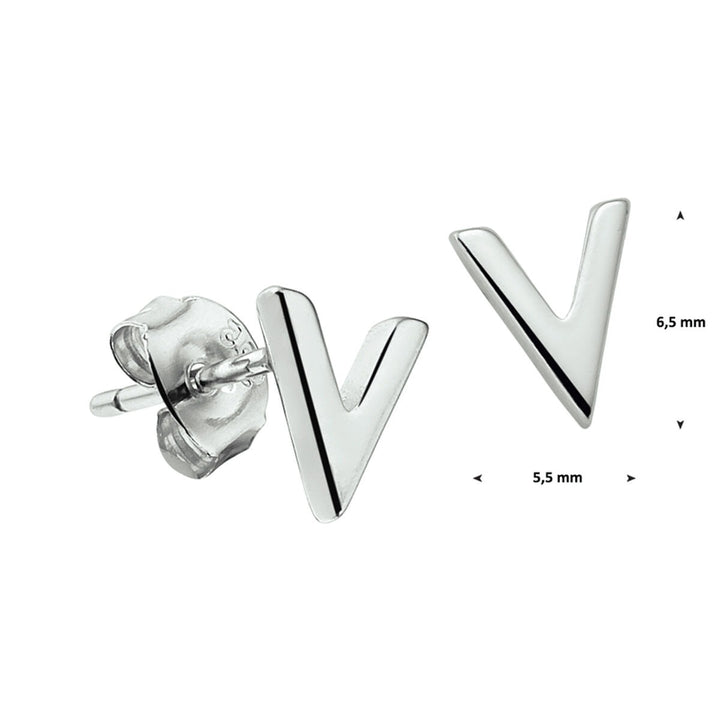 silver rhodium plated stud earrings