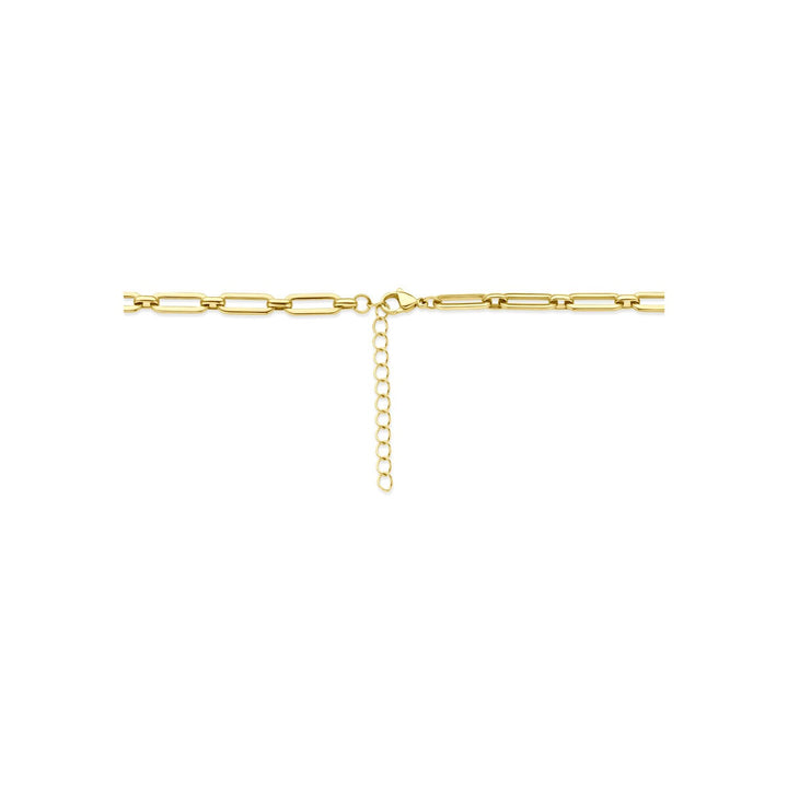 Stalen dames collier met goudkleurige plating – 40 tot 45 cm