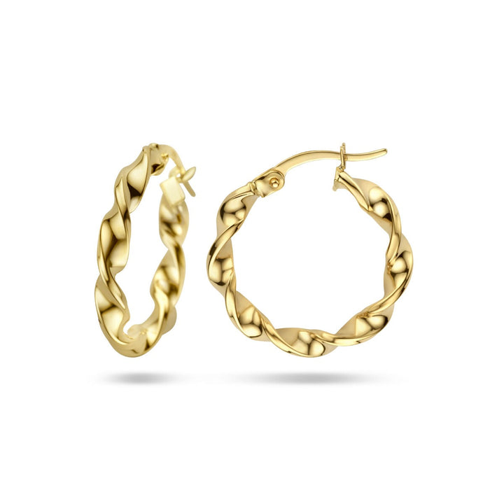 9k geelgoudkleurige oorringen – 20,5 x 3 mm