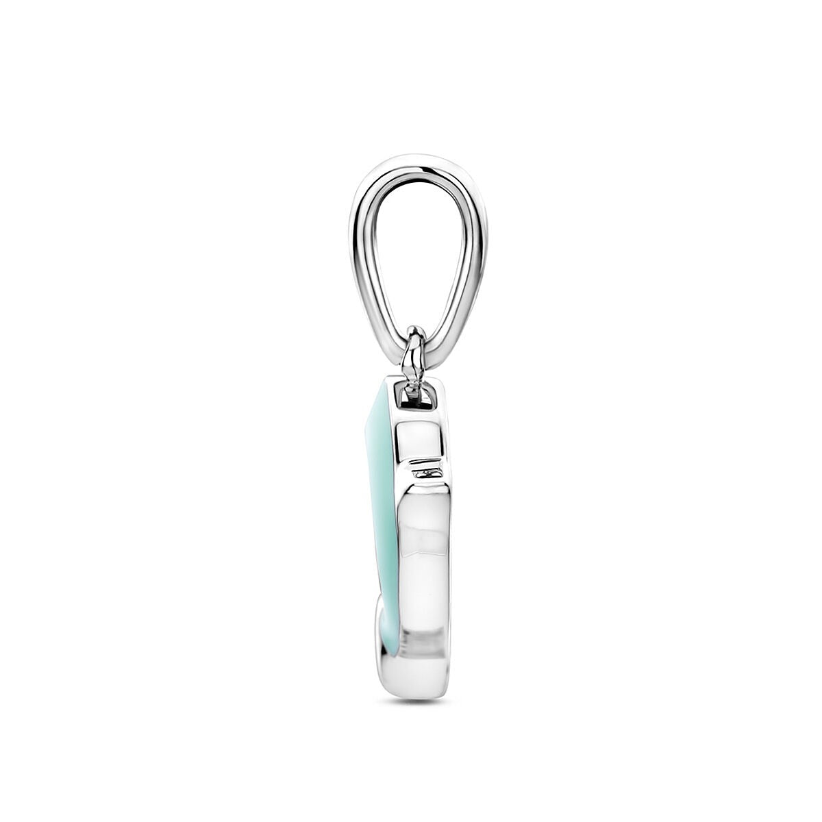 Zilveren kinderhanger dolfijn – gerhodineerd 925 zilver met emaille