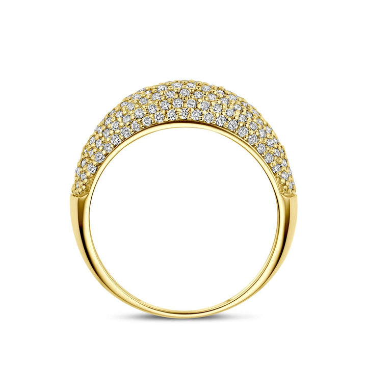 14k Geelgouden ring met lab grown diamant