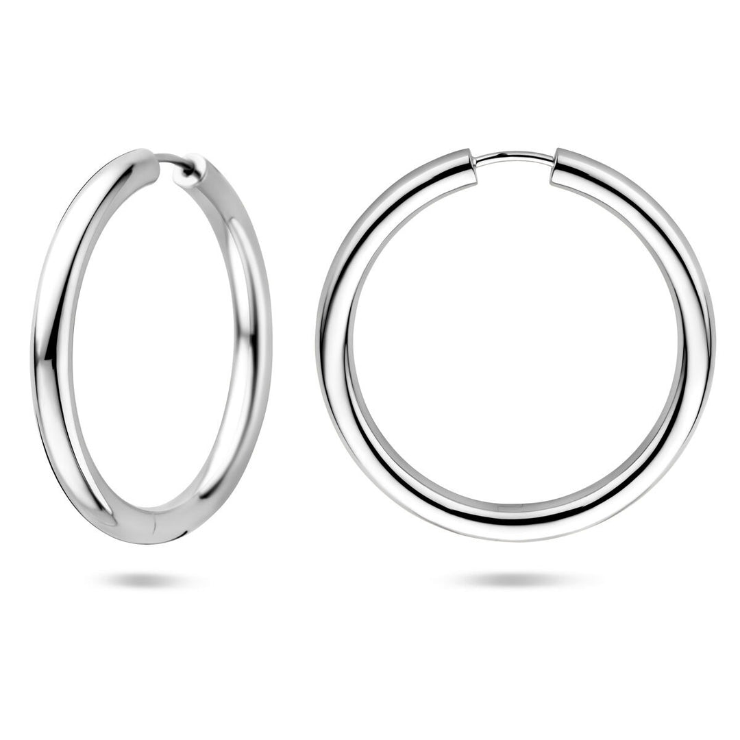 Zilveren klapoorringen – gerhodineerd 925 zilver 39 mm