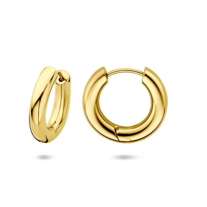 Goudkleurige stalen klapoorringen 20x4mm