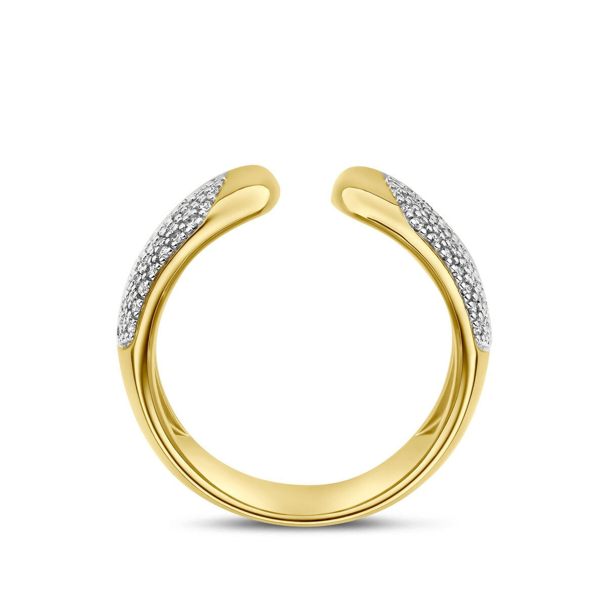 14k geelgouden ring met diamant