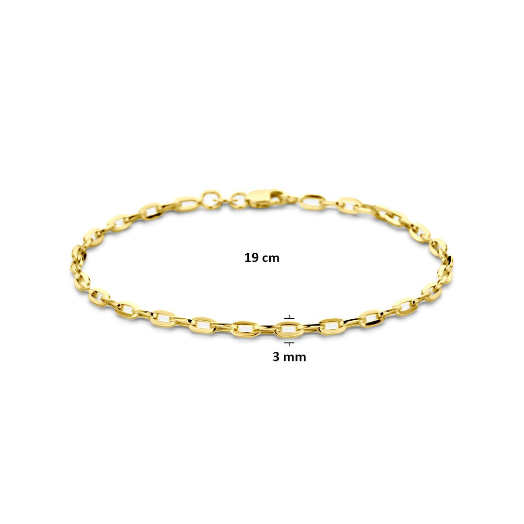 14k Geelgouden anker armband