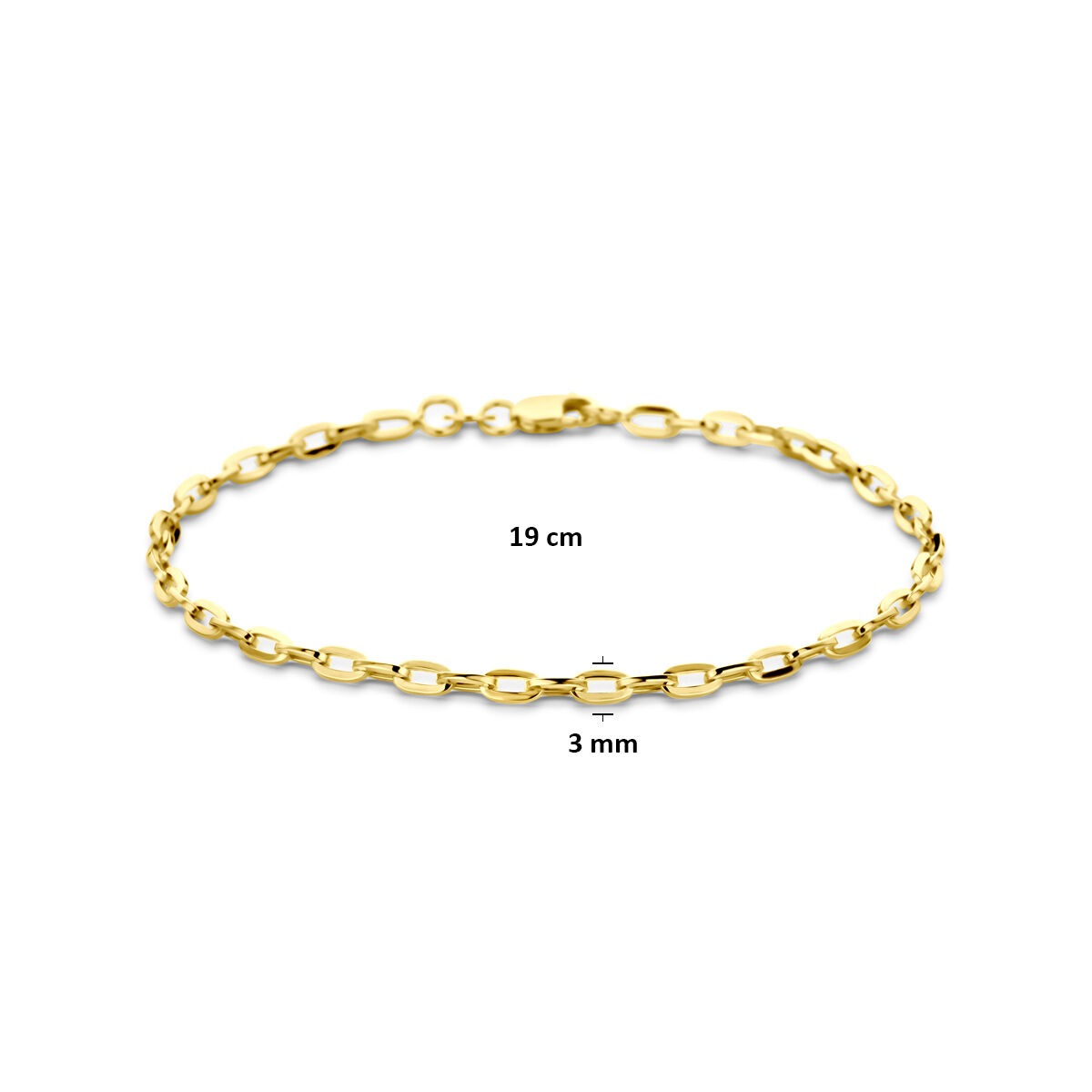 14k Geelgouden anker armband