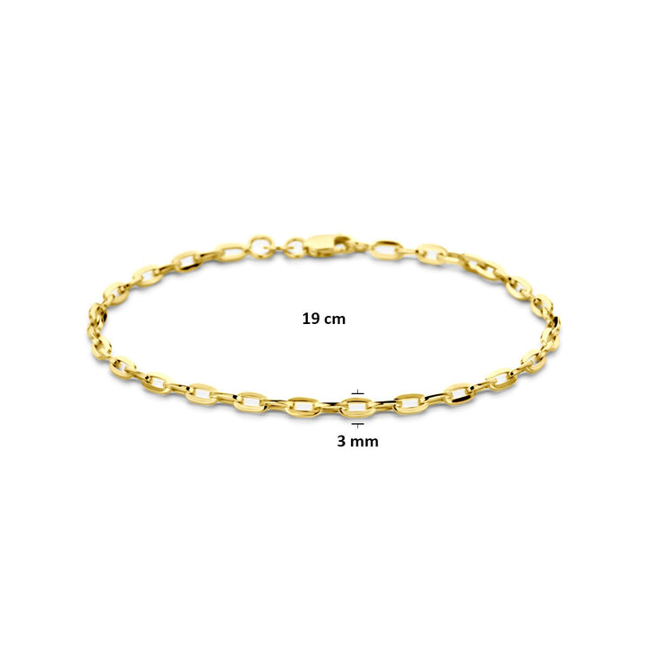 14k Geelgouden anker armband
