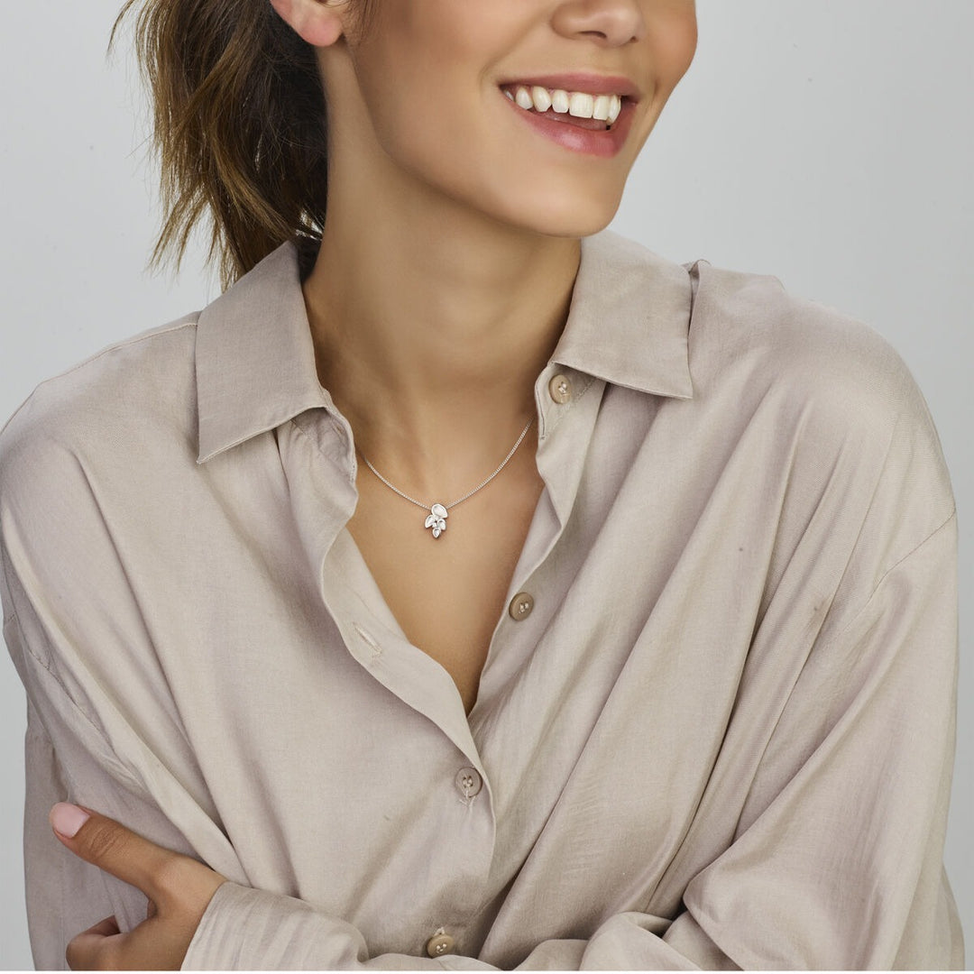 Zilveren hanger met zirkonia – gerhodineerd 925