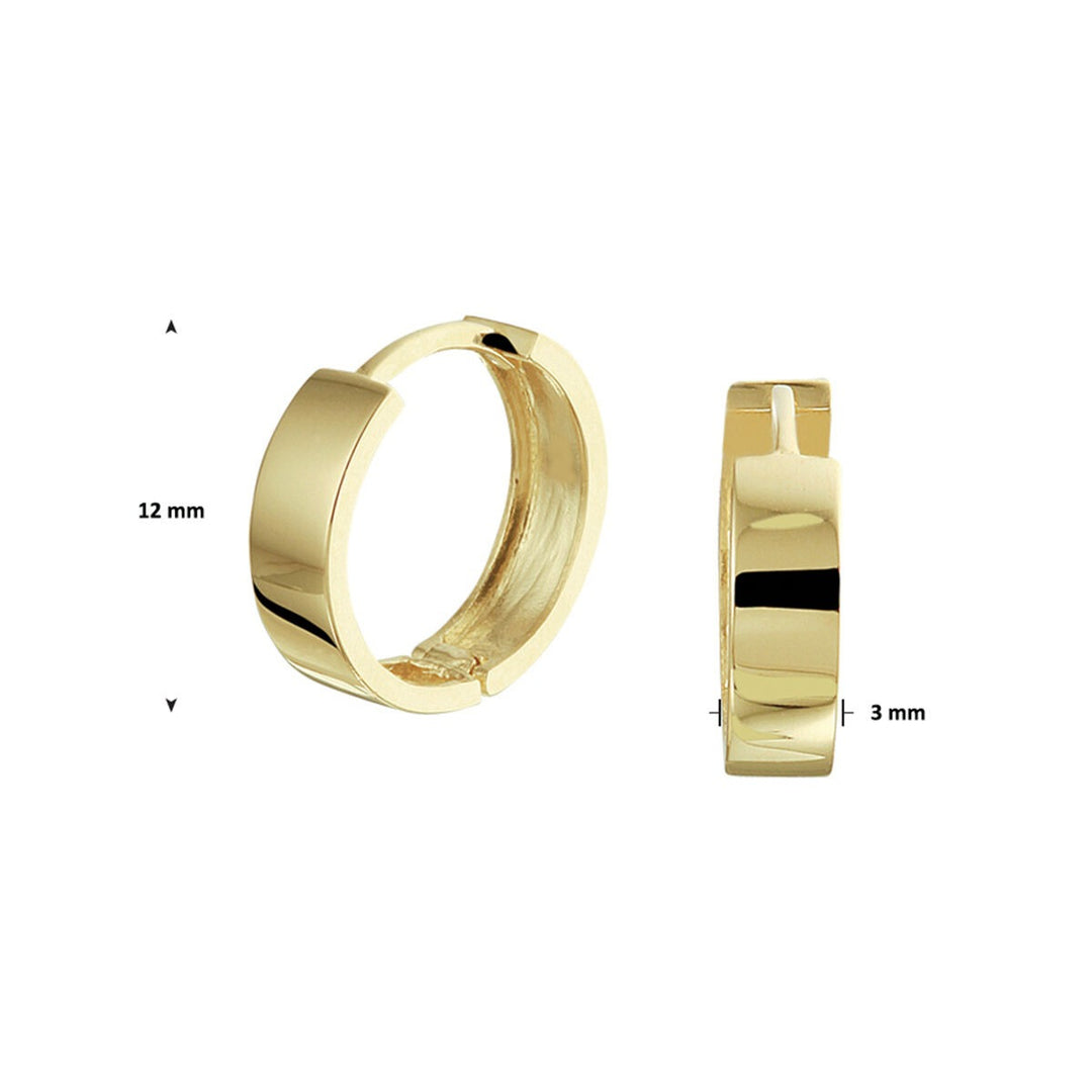 9k geelgouden klapoorringen – verfijnd en tijdloos
