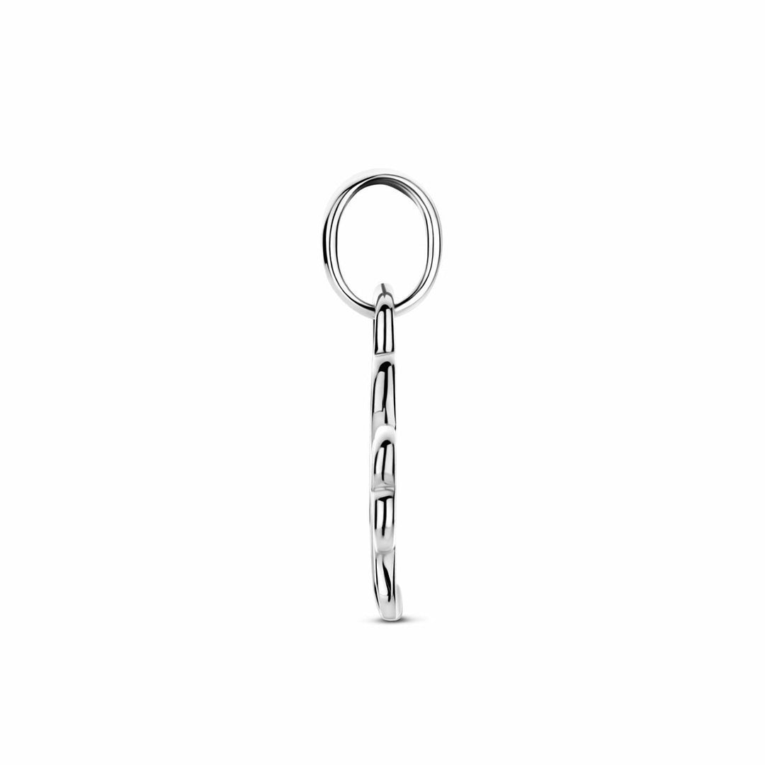 Zilveren klaverhanger 925 gerhodineerd – 17 mm